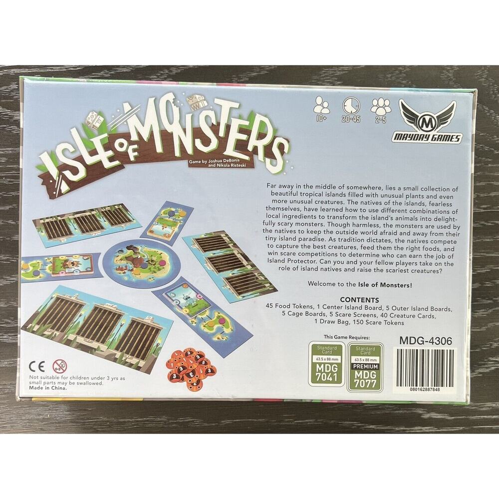 Isle of Monsters Board Game by Joshua DeBonis Mayday Games, New and Sealed - Picture 2 of 6
